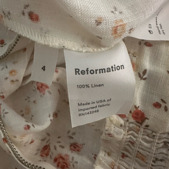 Reformation Floral Print Mini Dress Size 4 - Picture 7 of 9